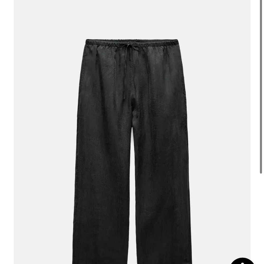 Zara Women's Black Drawstring Trousers